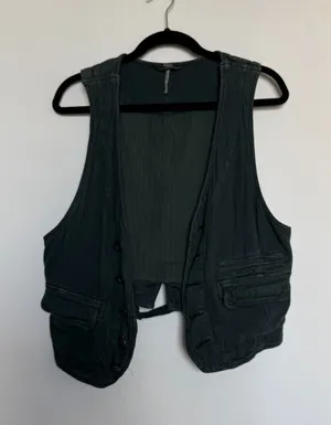 Large Free People Vest with Pockets  thumbnail 1