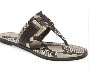 Tory Burch Leigh Snakeskin print Sandals, size 7.5, Like New!! thumbnail 1