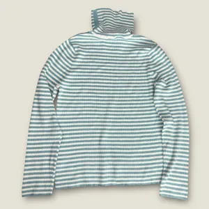 Y2k Polo Jeans Co by Ralph Lauren Blue White Striped Knit Turtleneck Size XL thumbnail 3