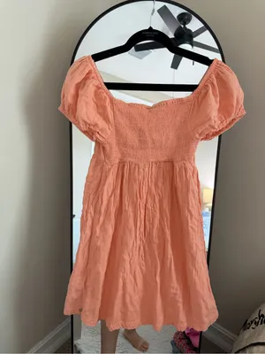 Roxy Coral Peach Off-Shoulder Mini Dress thumbnail 6