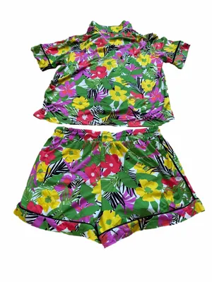 Beauty Sleep Social Tropical Floral Drawstring Women’s Pajama Set thumbnail 2