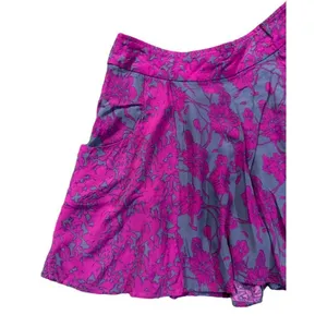 Free People Sheila‎ Vivid Purple & Gray Floral Culotte Shorts sz 2 boho thumbnail 5