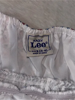 New Kacey Lee Blue & White Striped Floral Tie-Shoulder Dress thumbnail 2