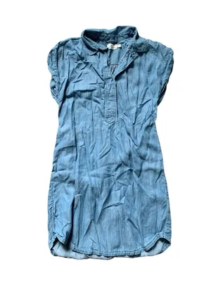 Vineyard Vines Chambray Sleeveless Tunic Blue Dress 2 thumbnail 1