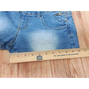 Chiqle Women’s Denim Overall Shorts Blue Size Small thumbnail 7