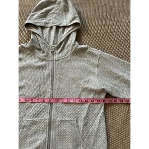 Lululemon Women's All Yours Full Zip Gray Hoodie‎ Size 4 thumbnail 7