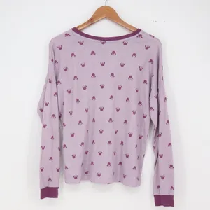 Disney Pajama Set Women Small Minnie Mouse Purple Long Sleeve Jogger Excellent thumbnail 4