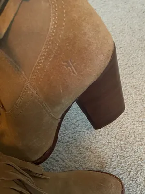 FRYE Ilana Fringe Leather Biscuit Cowgirl Western Booties Size 9.5 B thumbnail 8