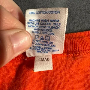 Vtg Auburn Tigers Football T Shirt Medium Russell Athletic Orange NCAA Short Slv thumbnail 6