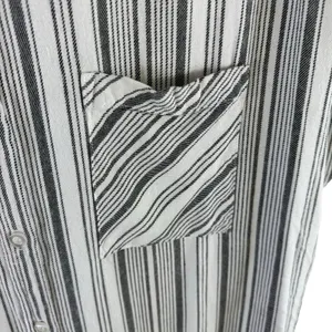 Anthropologie‎ WAYF Striped Lightweight Sleeveless Collared Rayon Button Up Sz L thumbnail 3