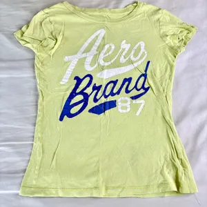 Y2K Aeropostale Lime Green T Shirt XS thumbnail 1