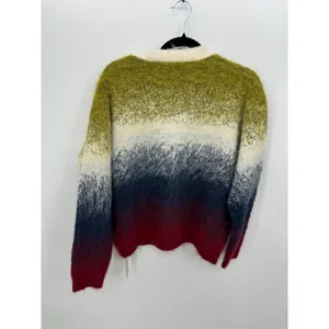 Musera Ombre Fuzzy Knit Cardigan‎ Sweater XS Gradient Wool Blend Maximalist Cozy thumbnail 3