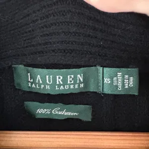 Lauren Ralph Lauren Black 100% Cashmere Cable Knit Shawl Collar Sweater XS thumbnail 7