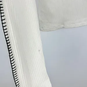 J.Crew Premium Rib Turtleneck Long Sleeve Whipstitch Trim Natural Beige M NWT thumbnail 11