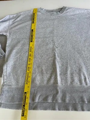 Aerie Heather Gray Oversized Crewneck Tunic Sweatshirt Size Medium thumbnail 6