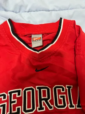 Nike Georgia Bulldogs red windbreaker sweatshirt jacket thumbnail 5