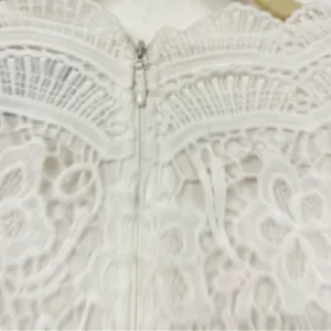 Lulus White Lace Short Sleeve Fit & Flare Mini Dress Womens S Bridal Formal thumbnail 12