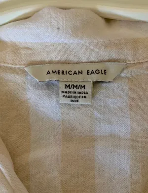American Eagle Striped Utility Romper thumbnail 6