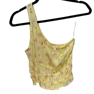 bp Floral One Shoulder Crop Top - Yellow Lemonade Size S thumbnail 2