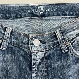 7 For All Mankind jeans 28‎ bootcut denim distressed raw hem flare western pants thumbnail 3