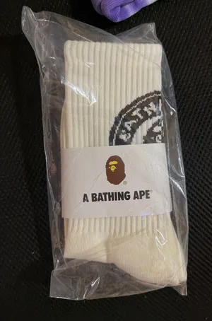 3 Pairs Bape Socks White thumbnail 1