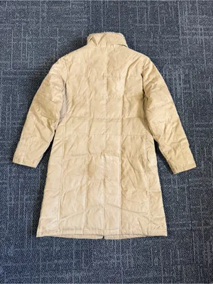 Vintage L.L. Bean Women's Medium Goose Down Puffer Coat Tan Parka thumbnail 6