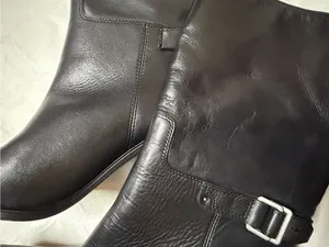 Franco Sarto Black Leather Slip on Boots(Size 8.5M) thumbnail 11