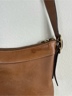 Vintage Coach Legacy 9325 Medium Slim Hobo Duffle Sac Bag in Cognac Leather thumbnail 12