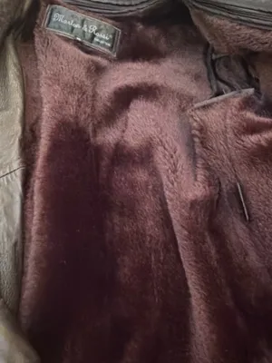 Women's Dark Brown Leather Zip Jacket thumbnail 3