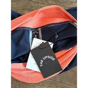 THE UPSIDE Shakti Spin Biker Short Navy Orange Womens Size Small thumbnail 8