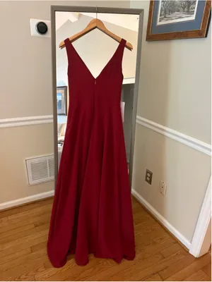Women's Azazie Pomegranate Red Prom Dress Size 4 thumbnail 6