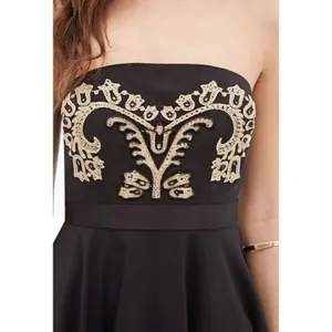 ✨HP✨Contemporary Baroque-Embroidered Fit & Flare Dress✨ thumbnail 3
