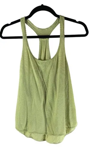 Lululemon 105 F Singlet Tank Top Striped Yellow 6? thumbnail 1