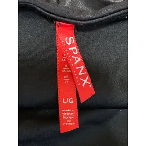 Spanx Women's Black Faux Vegan Leather High Rise Skinny Moto Leggings Pants Sz L thumbnail 5