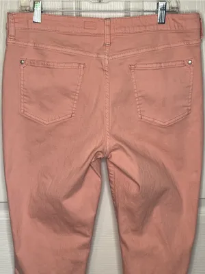 Anthropologie Pilcro Stet Sz 32 Peach Pink Cropped Ankle Jeans thumbnail 8