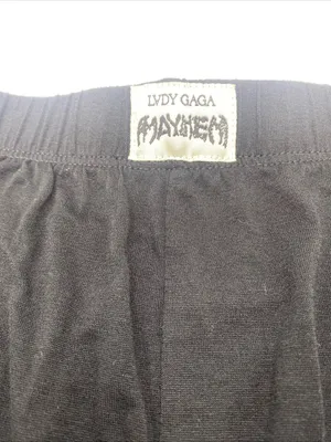 Mayhem Lady Gaga Black Shorts Women Medium Loungewear Boxers Music Pop star thumbnail 3