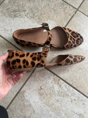 Madewell The Alina Mary-Jane Flat in Leopard Calf Hair thumbnail 9