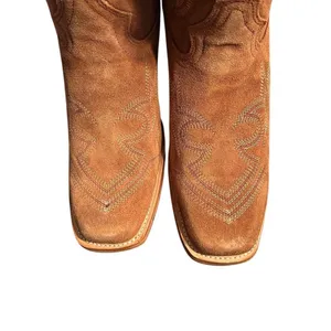 Corral Tan Suede Square Toe Leather Boots(Size 7.5) thumbnail 5