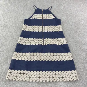 Lilly Pulitzer Navy Gold Eyelet Halter Dress Style‎ 11561 Size 6 Party Formal thumbnail 10