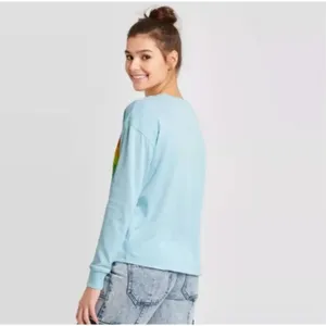 ✨Polaroid Blue Retro Light Crewneck Sz XL Blue Sweatshirt✨ thumbnail 2