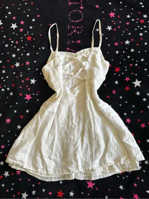 Urban outfitters White Button-Front Linen Mini Sundress thumbnail 2