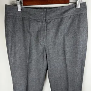 Adrienne Vittadini Pants Womens Sz 8 Heather‎ Gray Dress Wide Leg 32x32 thumbnail 3