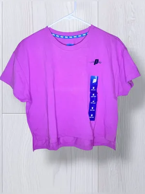 NWT PRINCE Purple Short Sleeve Boxy Crop Top | Pickleball Tennis Tee thumbnail 4