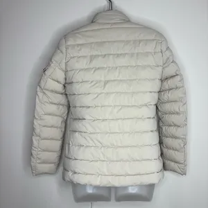 Lauren Ralph Lauren Puffer Zip Up Jacket Coat size XS Cream hidden hood thumbnail 4