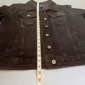 ARIZONA Women’s Black Distressed Button-up Denim Jean Jacket thumbnail 12