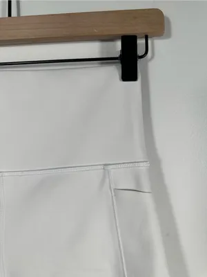 Athleta Mesh Me Up 8” Bike Shorts‎ White High Rise Mesh Hem Women’s Small thumbnail 5