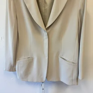 Jones New York Beige Neutral Single Button Blazer Jacket Size 14 Professional thumbnail 5