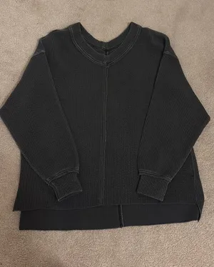 Aerie Ribbed V-Neck Sweater thumbnail 1