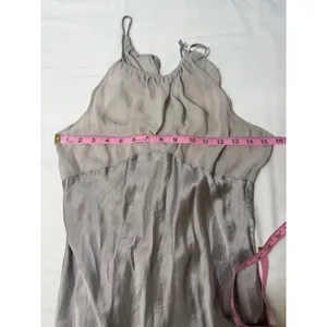 Vintage Y2K Victoria's Secret 100% Silk Slip Dress Sheer Asymmetrical Medium thumbnail 7