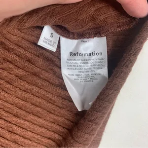 Reformation size small brown Cocoa Long Sleeve Top ribbed casual thumbnail 4